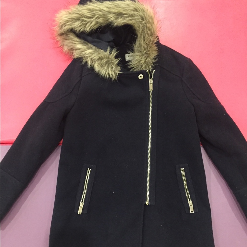 Girls coat size 10 (navy)